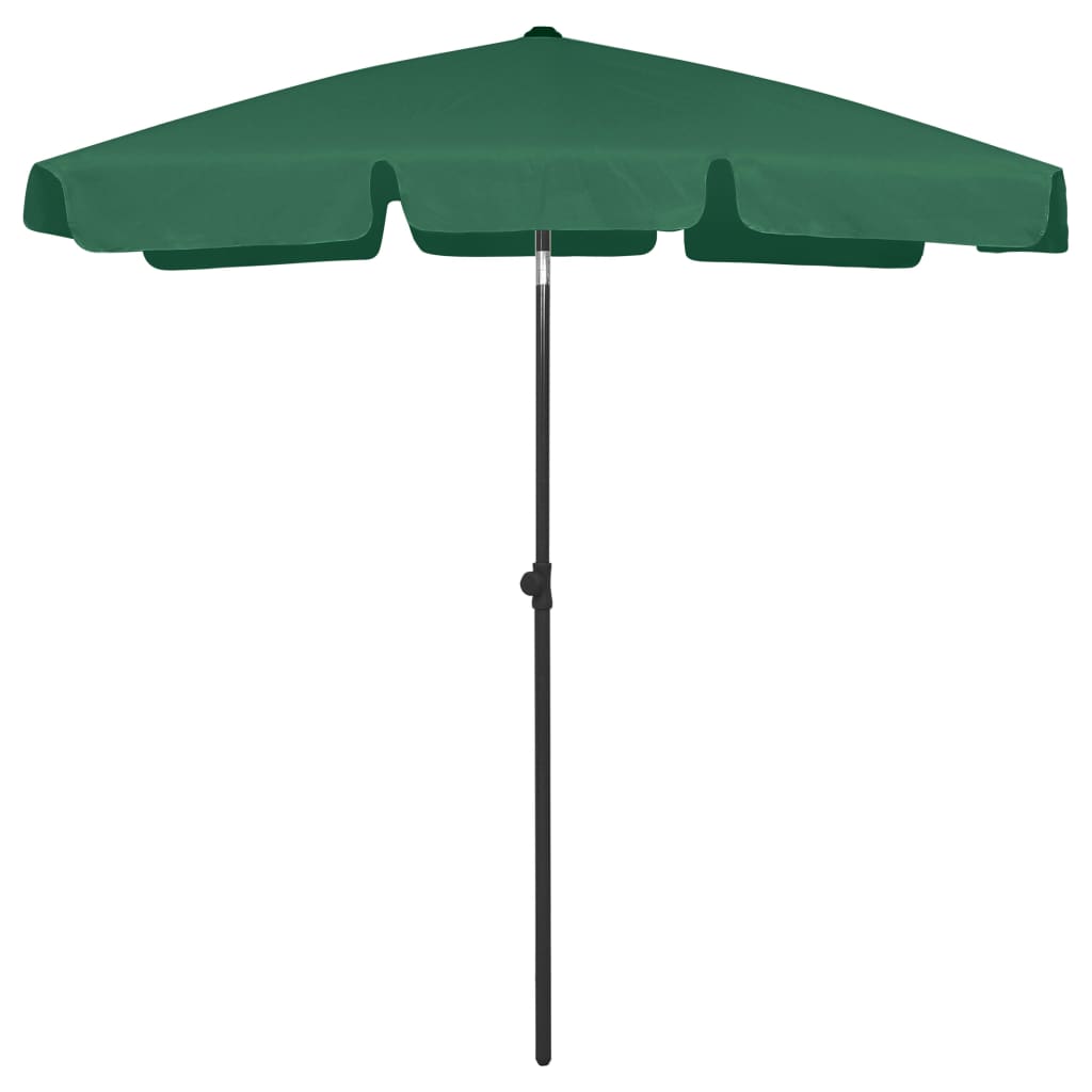 vidaXL Beach Umbrella Green 180x120 cm