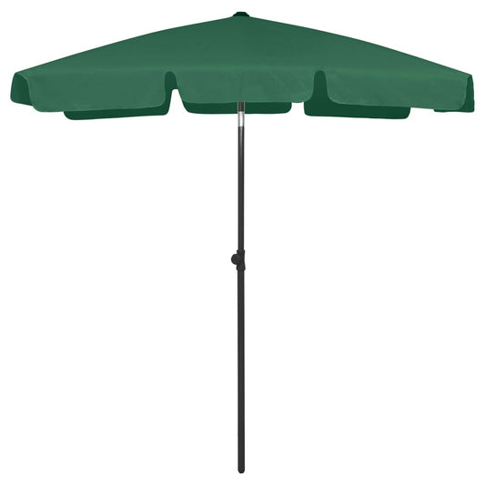 vidaXL Beach Umbrella Green 180x120 cm