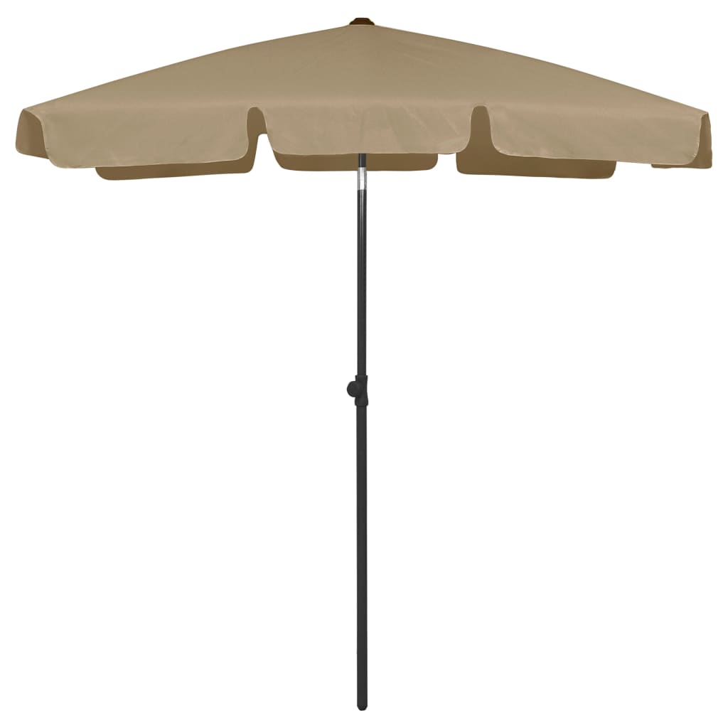 vidaXL Beach Umbrella Taupe 180x120 cm