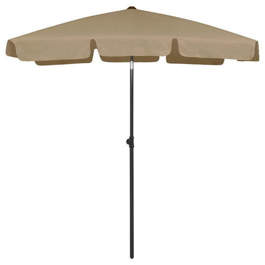 vidaXL Beach Umbrella Taupe 180x120 cm