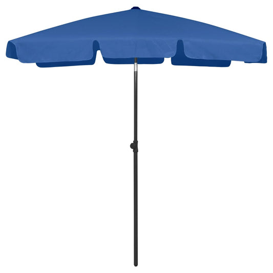 vidaXL Beach Umbrella Azure Blue 180x120 cm