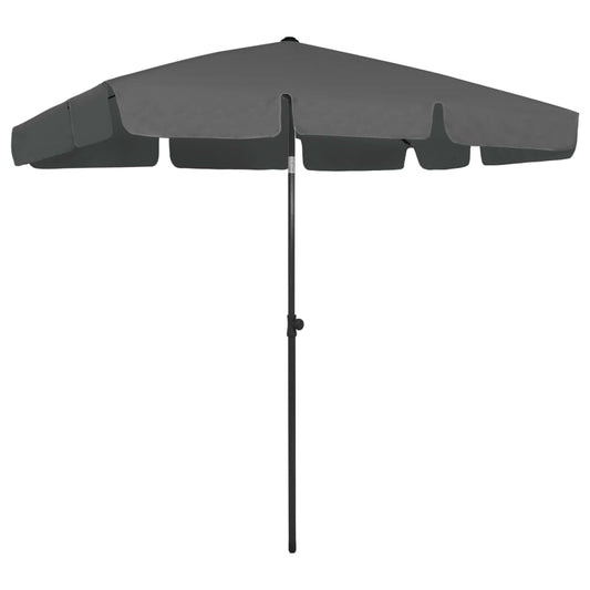vidaXL Beach Umbrella Anthracite 200x125 cm