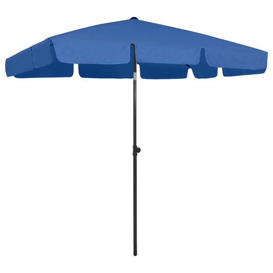vidaXL Beach Umbrella Azure Blue 200x125 cm