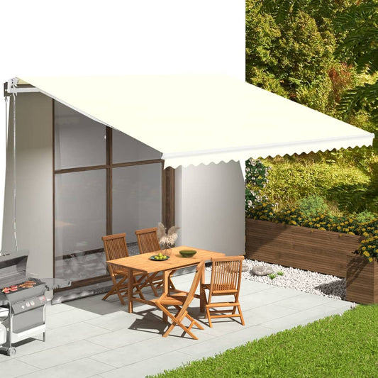 vidaXL Replacement Fabric for Awning Cream 5x3.5 m