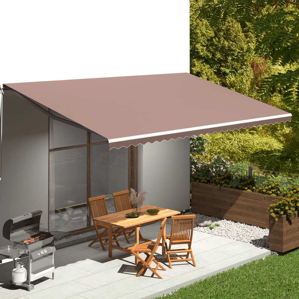 vidaXL Replacement Fabric for Awning Brown 6x3 m