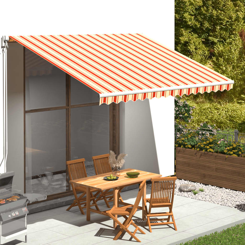 vidaXL Replacement Fabric for Awning Yellow and Orange 4x3 m