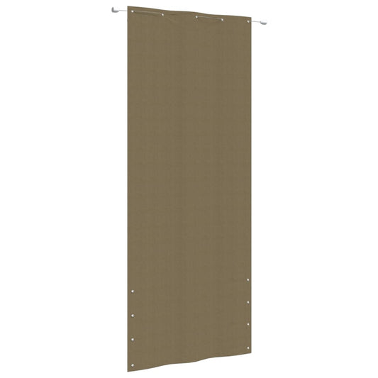 vidaXL Balcony Screen Taupe 100x240 cm Oxford Fabric