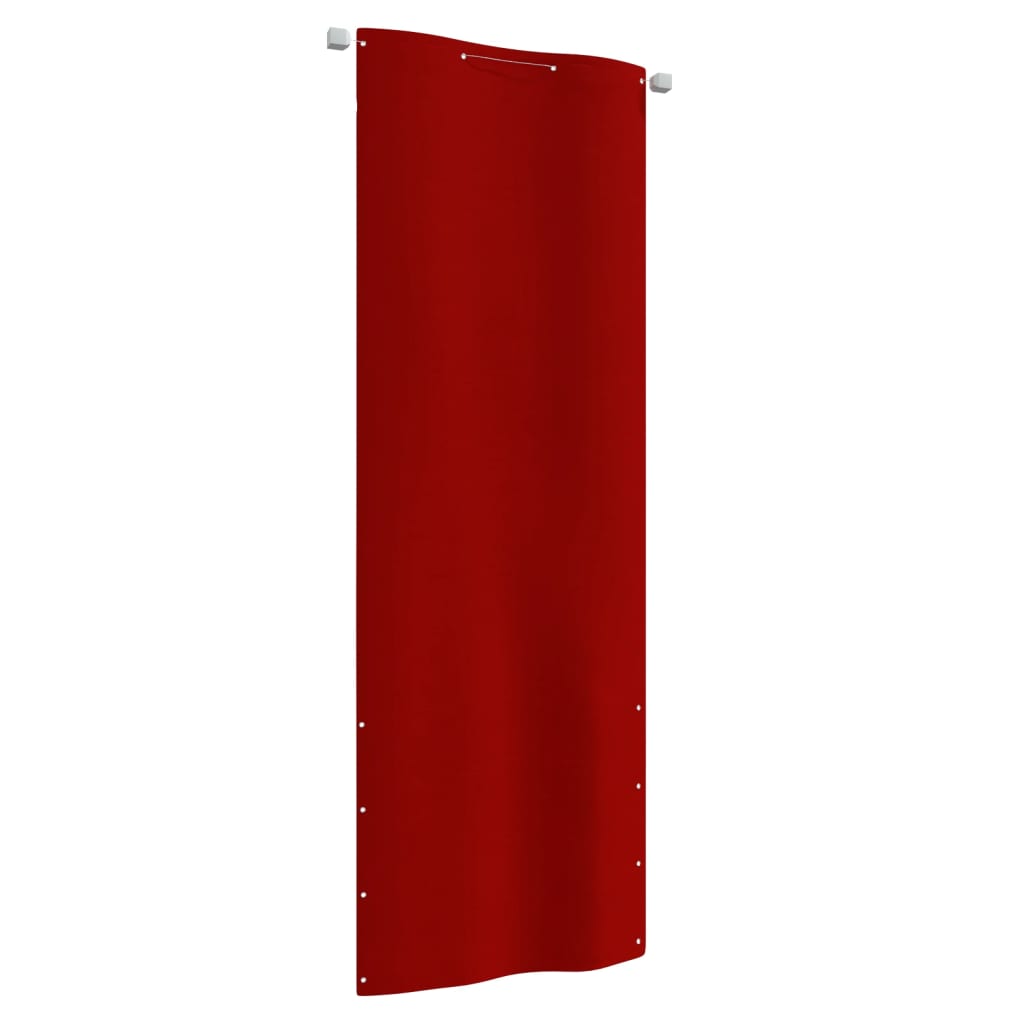 vidaXL Balcony Screen Red 80x240 cm Oxford Fabric