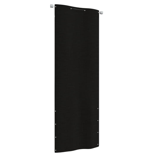 vidaXL Balcony Screen Black 80x240 cm Oxford Fabric