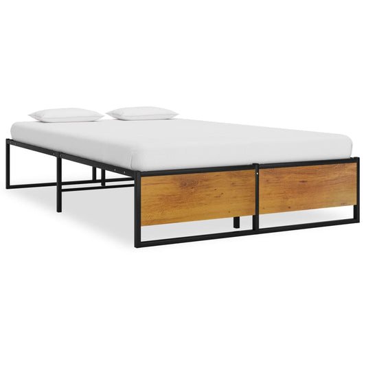vidaXL Bed Frame Black Metal 120x200 cm