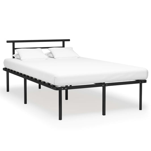 vidaXL Bed Frame Black Metal 120x200 cm