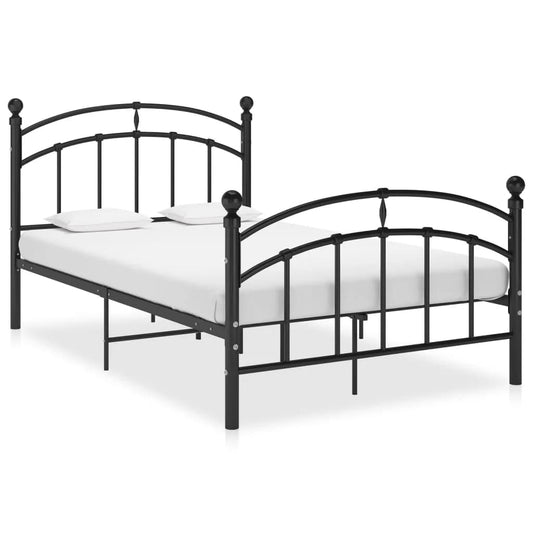 vidaXL Bed Frame Black Metal 120x200 cm