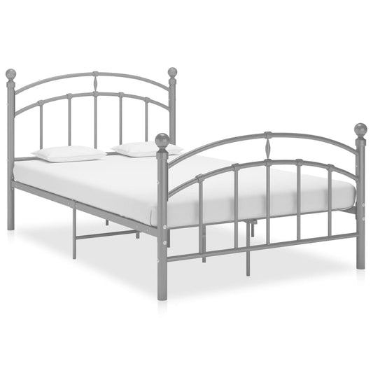 vidaXL Bed Frame Grey Metal 120x200 cm