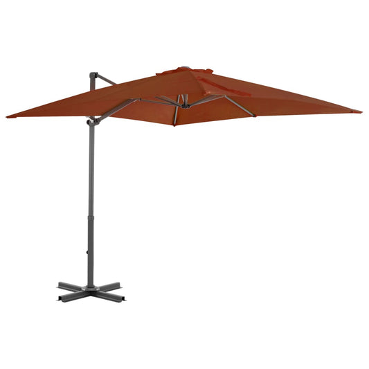 vidaXL Cantilever Umbrella with Aluminium Pole Terracotta 250x250 cm