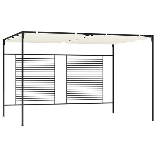 vidaXL Gazebo with Retractable Roof 3x4x2.3 m Cream 180 g/mŒ_