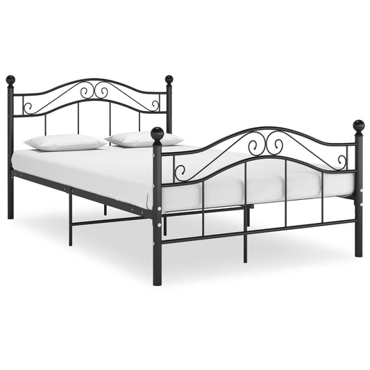 vidaXL Bed Frame Black Metal 120x200 cm