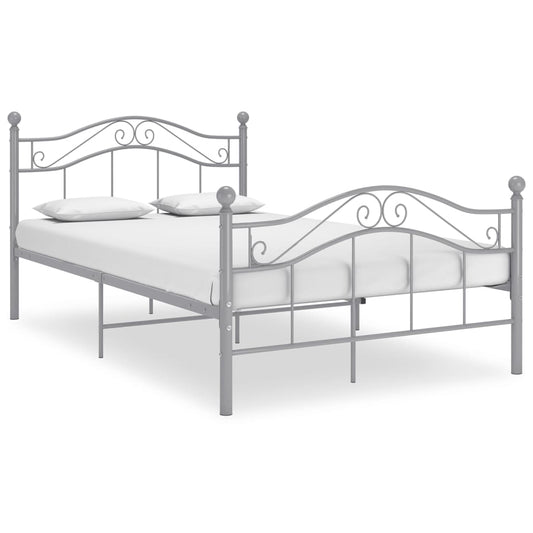 vidaXL Bed Frame Grey Metal 120x200 cm