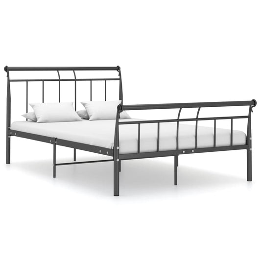 vidaXL Bed Frame Black Metal 120x200 cm