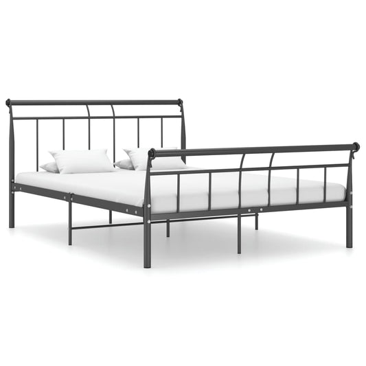 vidaXL Bed Frame Black Metal 140x200 cm
