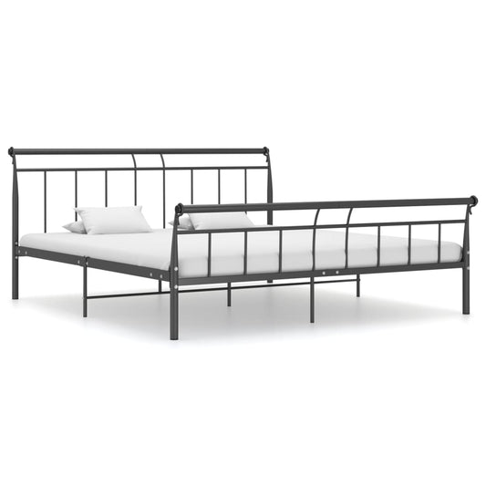 vidaXL Bed Frame Black Metal 180x200 cm 6FT Super King