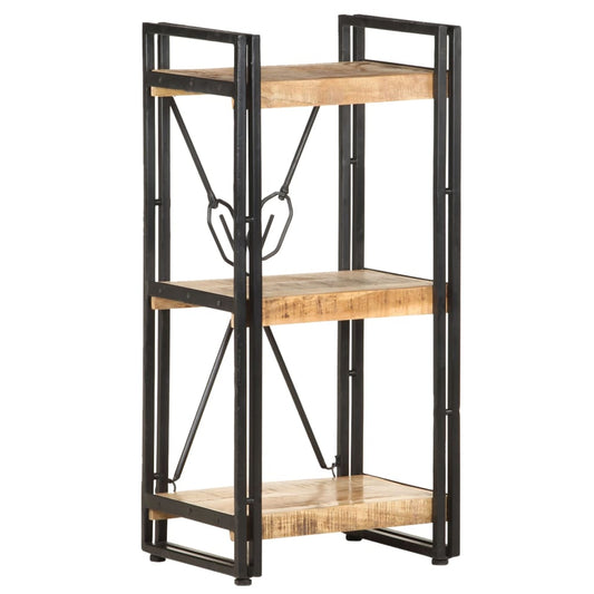 vidaXL 3-Tier Bookcase 40x30x80 cm Solid Mango Wood