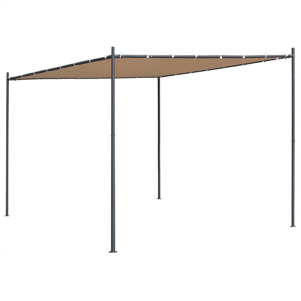 vidaXL Gazebo with Slanted Roof 300x300x257 cm Beige 180 g/mŒ_