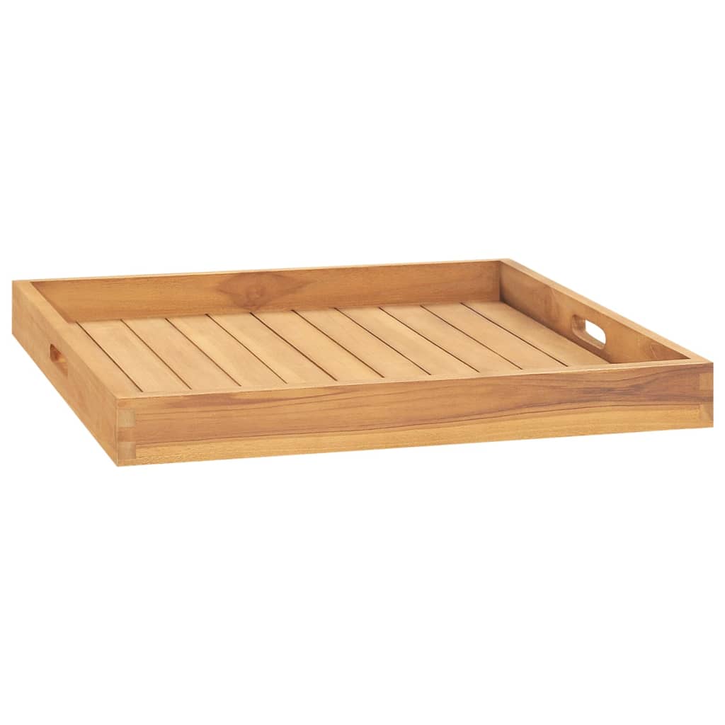 vidaXL Serving Tray 60x60 cm Solid Teak Wood