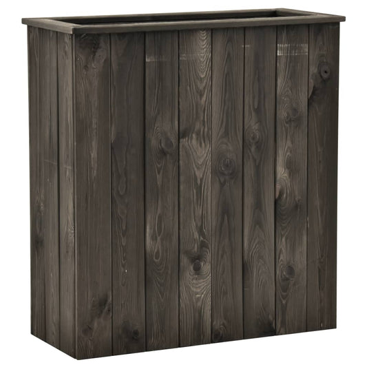 vidaXL Raised Bed Dark Grey 74x32x80 cm Solid Pinewood