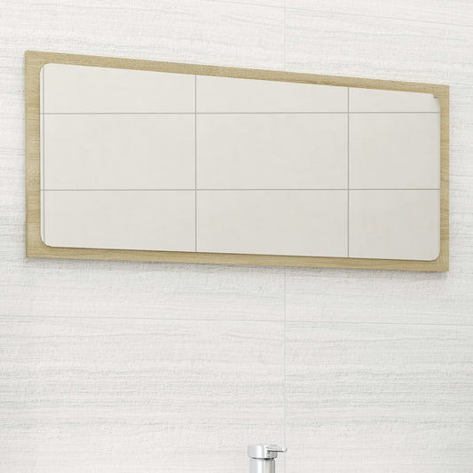vidaXL Bathroom Mirror Sonoma Oak 80x1.5x37 cm Engineered Wood