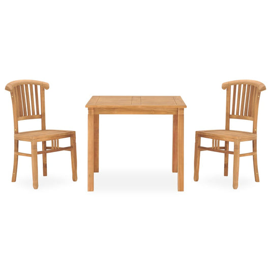 vidaXL 3 Piece Garden Dining Set Solid Teak Wood
