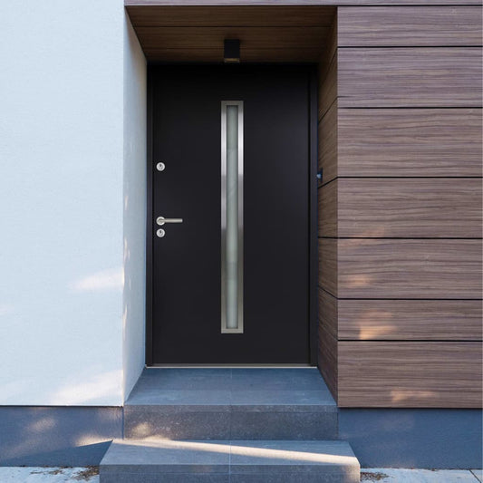 vidaXL Aluminium Front Door Anthracite 90x200 cm