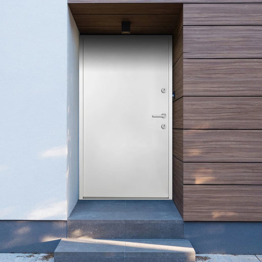 vidaXL Aluminium Front Door White 110x207.5 cm