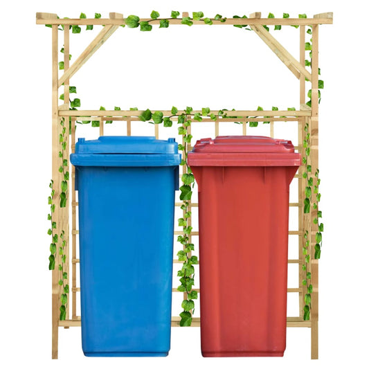 vidaXL Garden Pergola for Double Bins Impregnated Pinewood