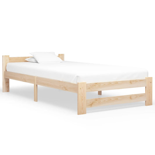 vidaXL Bed Frame Solid Pine Wood 90x200 cm
