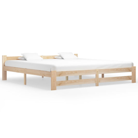 vidaXL Bed Frame Solid Pine Wood 200x200 cm