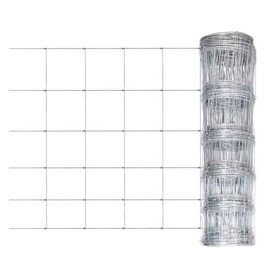 vidaXL Garden Fence Galvanised Steel 50x1.5 m Silver
