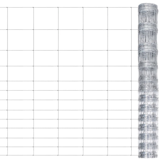 vidaXL Garden Fence Galvanised Steel 50x1.5 m Silver