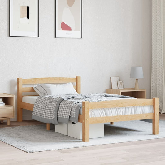 vidaXL Bed Frame Solid Pinewood 100x200 cm