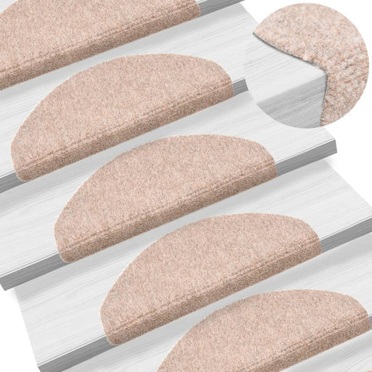 vidaXL Self-adhesive Stair Mats 5 pcs Brown 65x21x4 cm Needle Punch