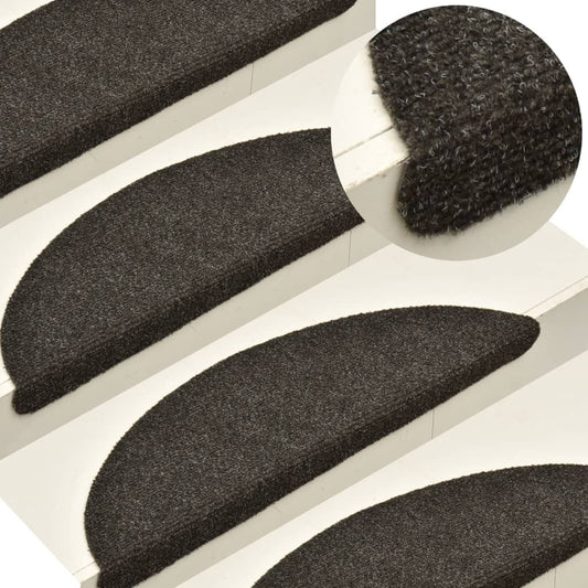 vidaXL Self-adhesive Stair Mats 5pcs Light Brown 65x21x4cm Needle Punch