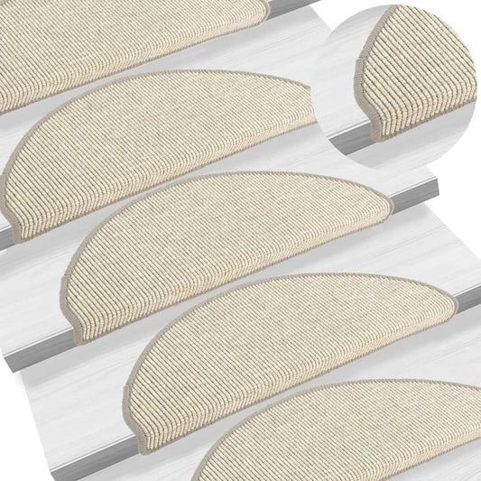 vidaXL Stair Mats Self-adhesive 15 pcs Silver 65x21x4 cm