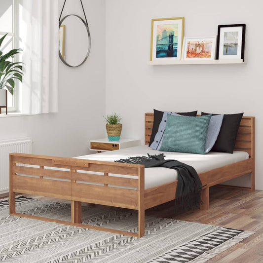vidaXL Bed Frame Solid Teak Wood 120x200 cm