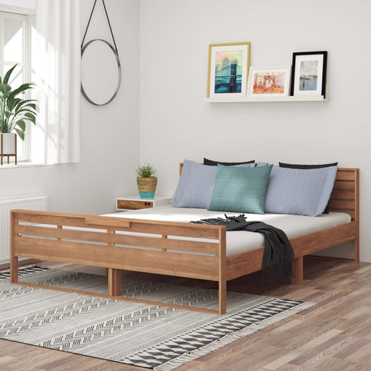 vidaXL Bed Frame Solid Teak Wood 160x200 cm