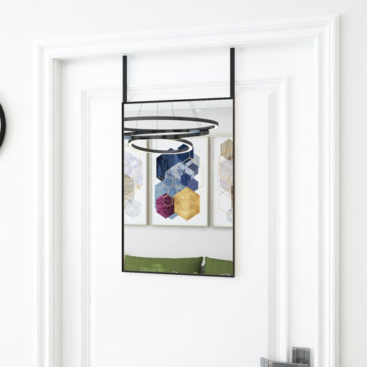 vidaXL Door Mirror Black 40x60 cm Glass and Aluminium