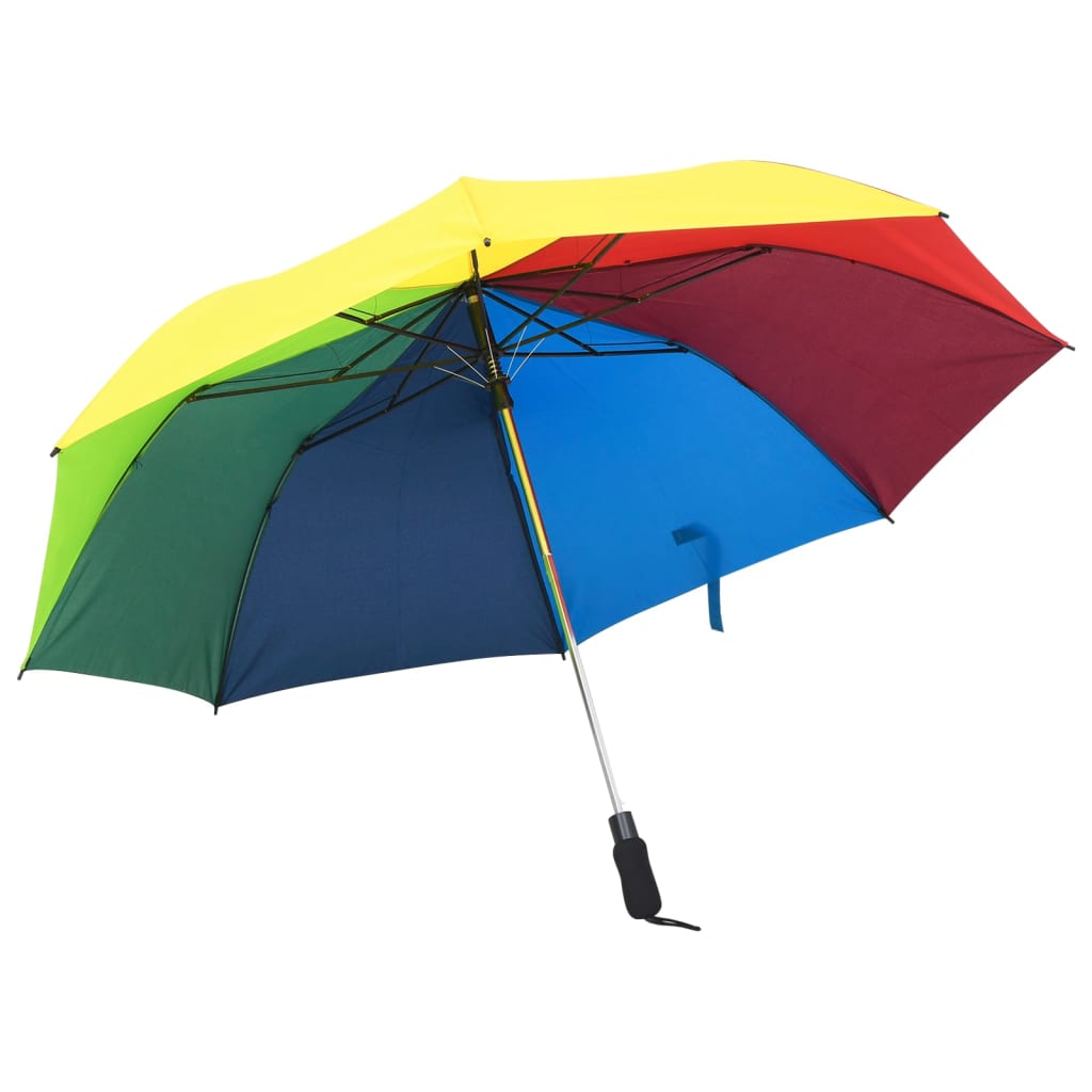 vidaXL Automatic Folding Umbrella Multicolour 124 cm