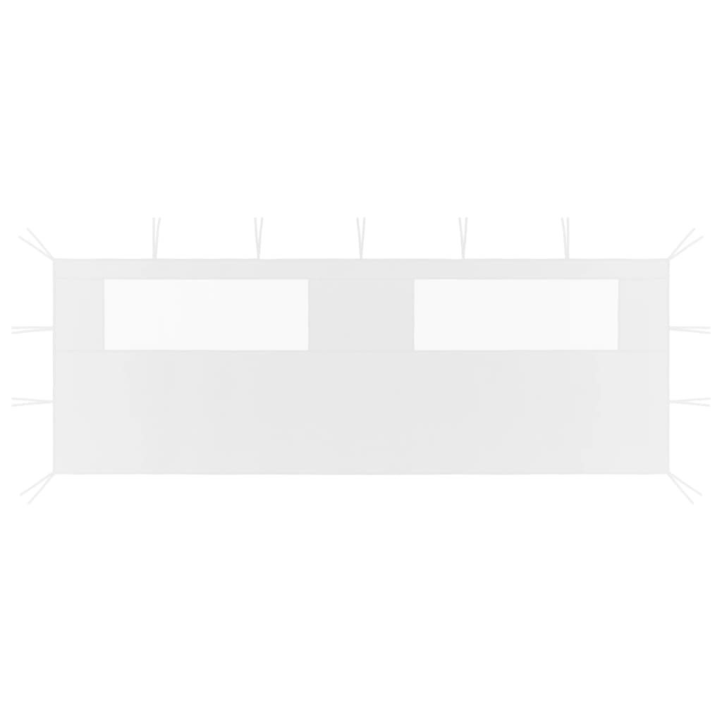 vidaXL Gazebo Sidewall with Windows 6x2 m White