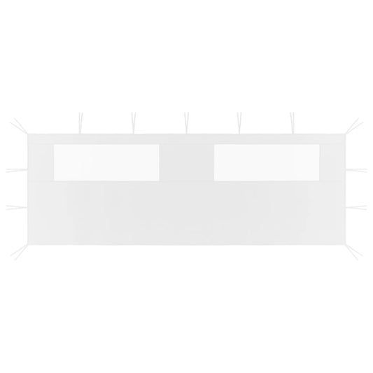 vidaXL Gazebo Sidewall with Windows 6x2 m White