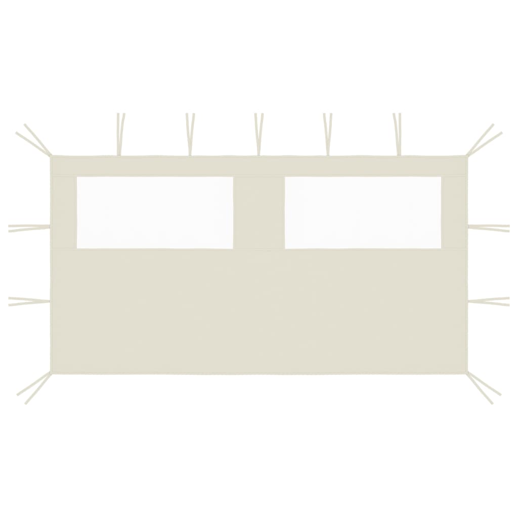 vidaXL Gazebo Sidewall with Windows 4x2 m Cream