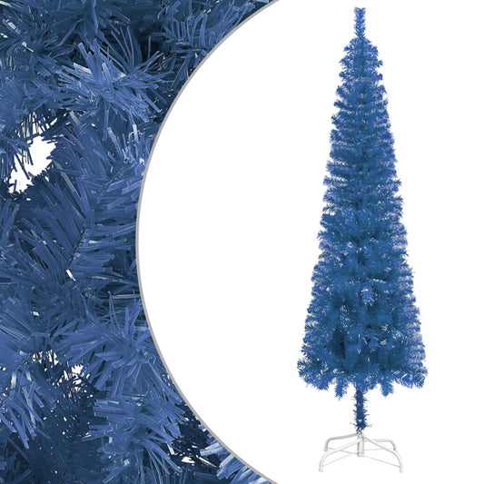 vidaXL Slim Christmas Tree Blue 210 cm