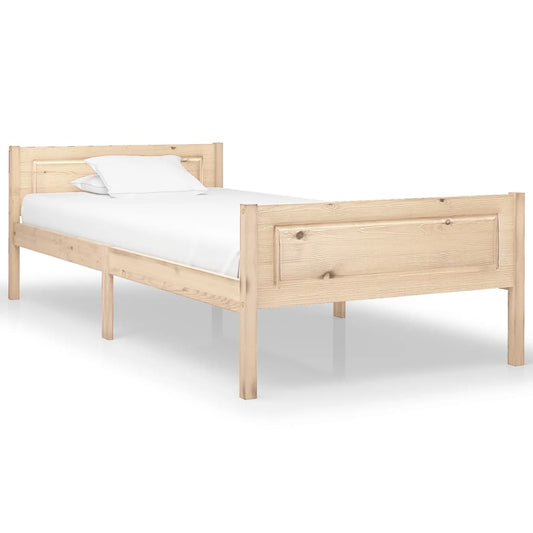 vidaXL Bed Frame Solid Pinewood 100x200 cm